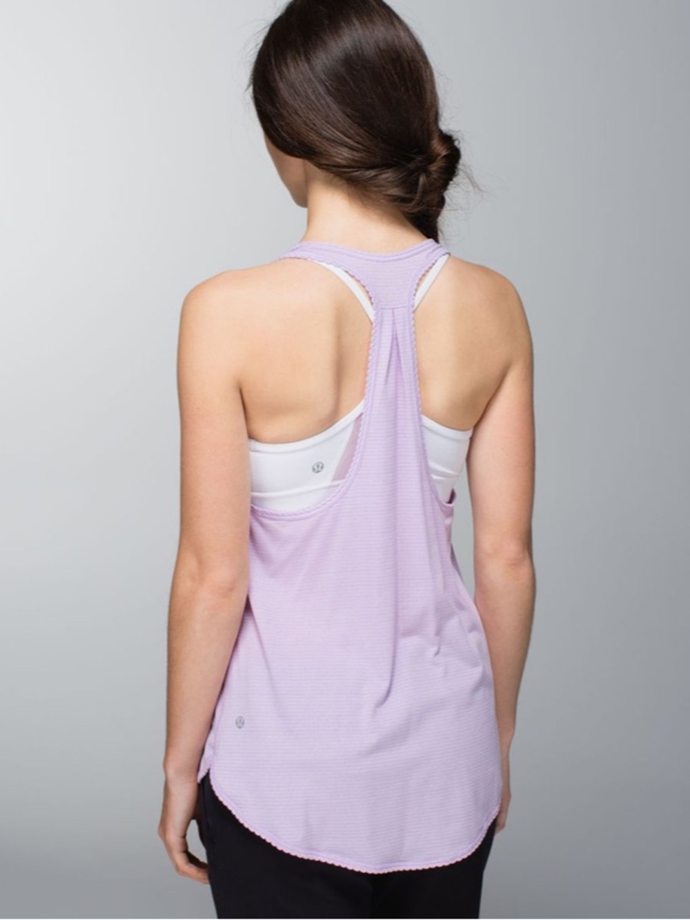 Lululemon 105 F Singlet *Silver Athletic Tank Top Heathered Pretty Purple Sz 4/6